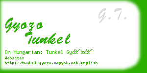 gyozo tunkel business card